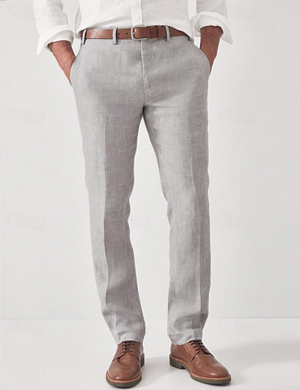 Elias Comfortable Men's Linen Trousers