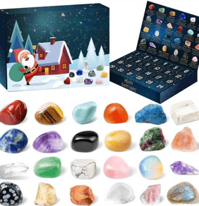 Gemstone Advent Calendar for Kids – 24 Natural Crystals