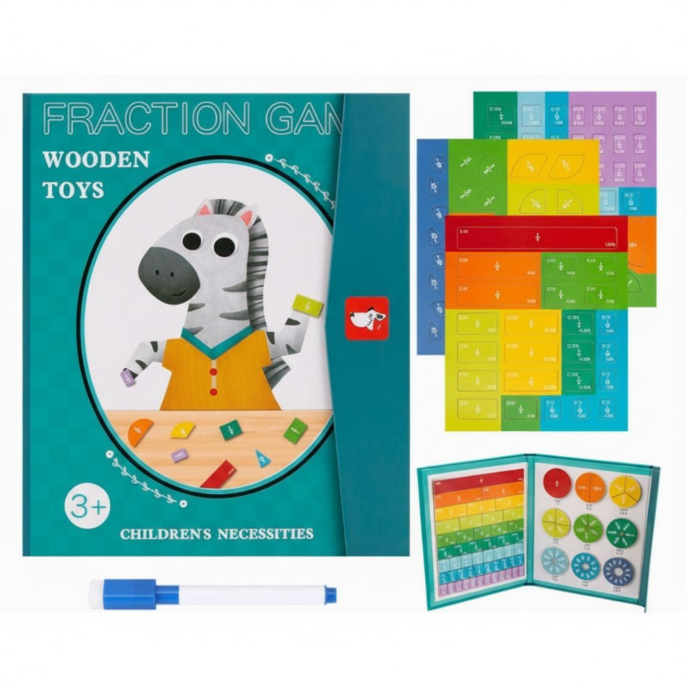 Magnetic Fraction Learning Set – Color-Coded EVA Discs, 1 to 1/12 Math Aid