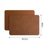 DuoMat | Double-Sided Faux Leather Placemats | Heat Resistant & Waterproof
