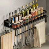 MetroRack – Modern Black Kitchen Wall Shelf