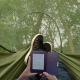 Camping Hammock – Built-In Mosquito Net, Sun Shade & 260×140cm Nylon