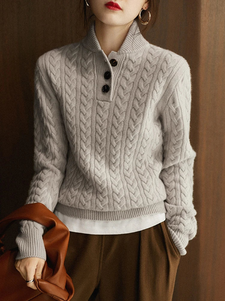 Enhanced Product Title: "Arden Pullover mit Knopfleiste für Damen – Stilvoller, Bequemer Strickpullover in Verschiedenen Farben" 

This title includes relevant keywords and phrases that can help improve visibility and attract potential buyers.