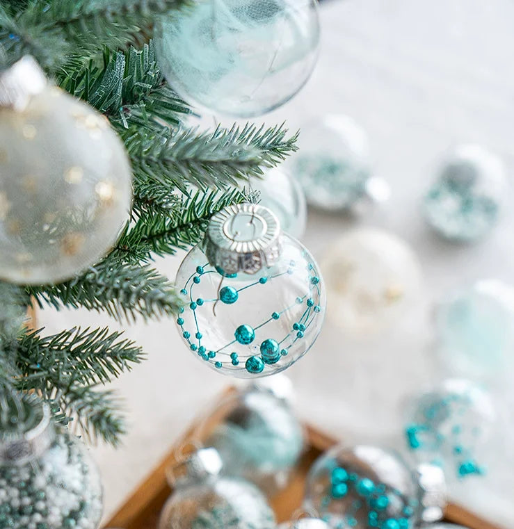 Transparent Hollow Christmas Baubles – 24 Pack Fillable Clear Ornaments