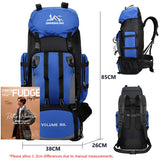 Trekking Backpack – 90L Waterproof Nylon, Padded Hip Belt & Multiple Compartments