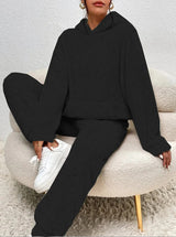 Ultra-Comfortable Hooded Teddy Loungewear Set - Lana
