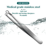 Rounded Nose Hair Scissors – Stainless Steel, Safety Tip & Travel Pouch