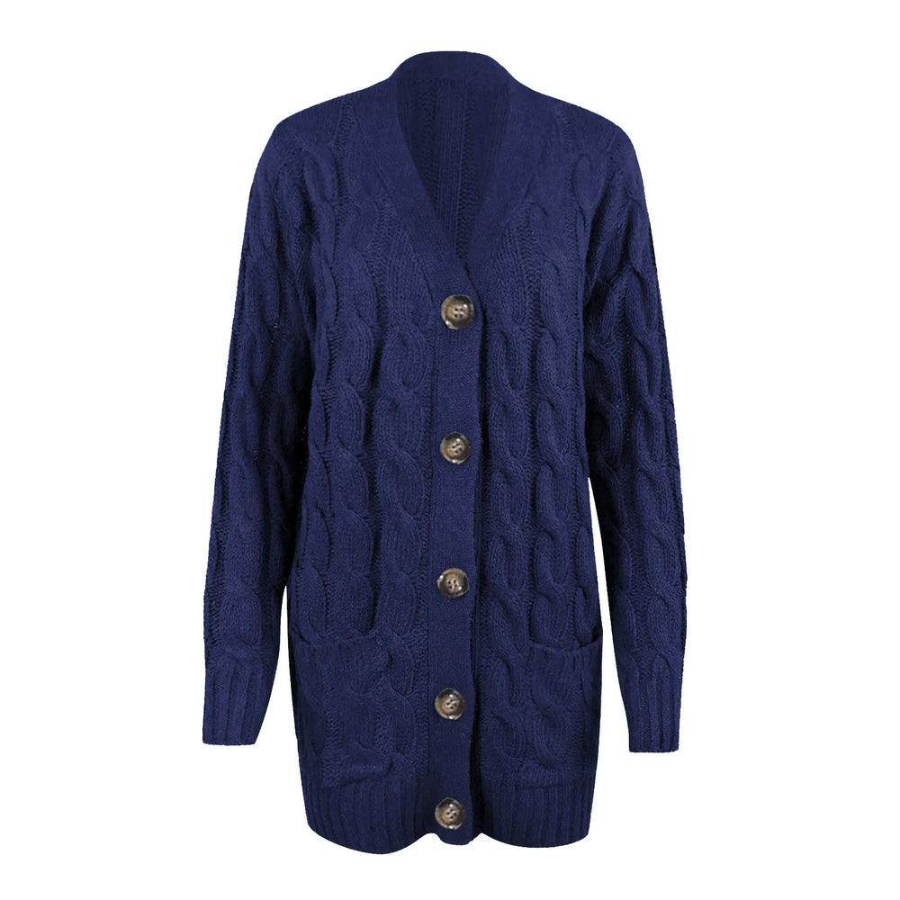 Knitted Women's Cardigan with Buttons - Noor