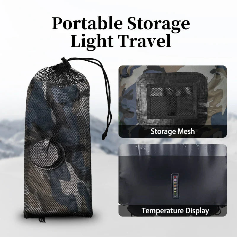 Portable Solar Shower – 20L Capacity, Detachable Hose & On/Off Showerhead