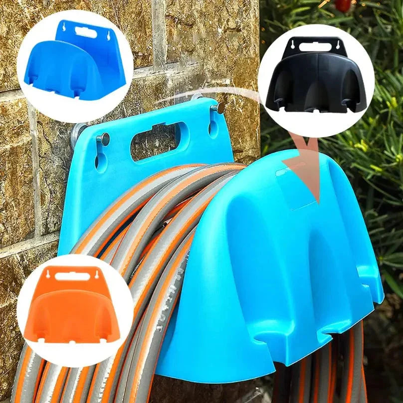 Wall-Mounted Garden Hose Hanger – Durable PP, Carry Handle & 3 Colors