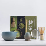 Ceramic Matcha Set 5-Piece Natural Size One Non-Toxic Whisk Bowl Scoop Sifter