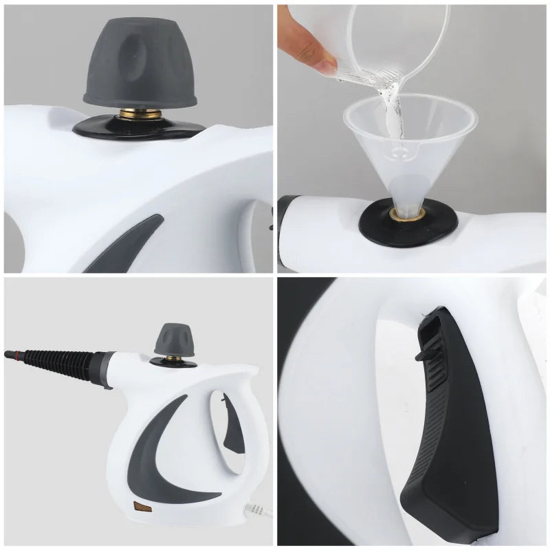 Handheld Steam Cleaner – 12 Accessories, Chemical-Free & Compact 1.87kg