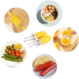 Stainless Steel Corn Cob Holders – Set of 2, Food-Safe & Non-Slip Prongs