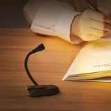 Clip-On LED Book Light – Dimmable, 360° Flexible & USB Rechargeable