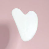 White Jade Gua Sha Tool – Heart-Shaped, Facial Massage & Cooling