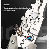 Multifunctional Wire Stripper Pliers – 7-in-1, 0.8-2.6mm Strip & Crimp, High-Carbon Steel