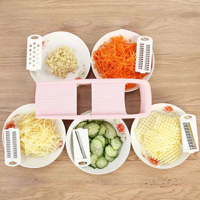 Multifunctional Vegetable Slicer – Stainless Steel Blades, Julienne & Ergonomic Grip