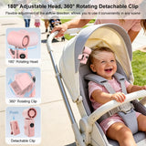 Portable Mini Clip Fan – 4 Speeds, LED Battery Display & USB Rechargeable