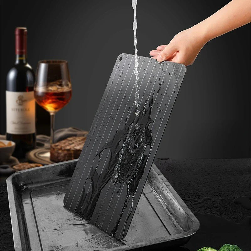 Aluminum Defrosting Tray – 35.5×20.8cm, Ridged Design & Food-Safe