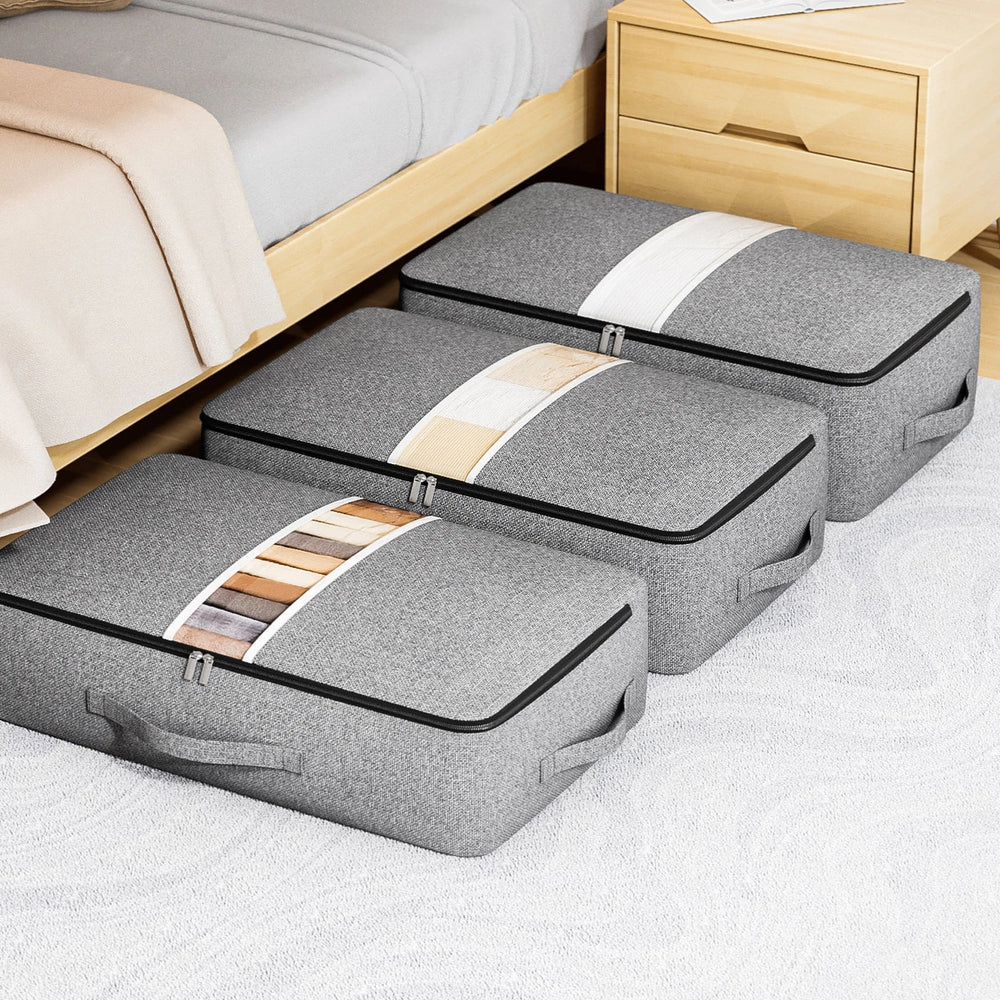 Under-Bed Storage Bag – Clear Window, Metal Zipper & S/M/L/XL Sizes