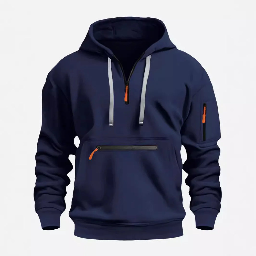 Enhanced Product Title: **AlpenNord Men's Hooded Zip-Up Sweatshirt | Cozy & Stylish Fleece Jacket for Outdoor Activities**