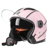 Kalsten | Retro 3/4 Open-Face Motorcycle Helmet with Dual Lens – AeroRide