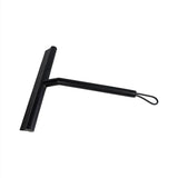 Shower Squeegee with Wall Holder – Silicone Blade, Matte Black & No-Drill Mount