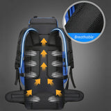 Trekking Backpack – 90L Waterproof Nylon, Padded Hip Belt & Multiple Compartments