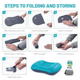 Inflatable Camping Pillow – Ultralight, Ergonomic Neck Support & Packable