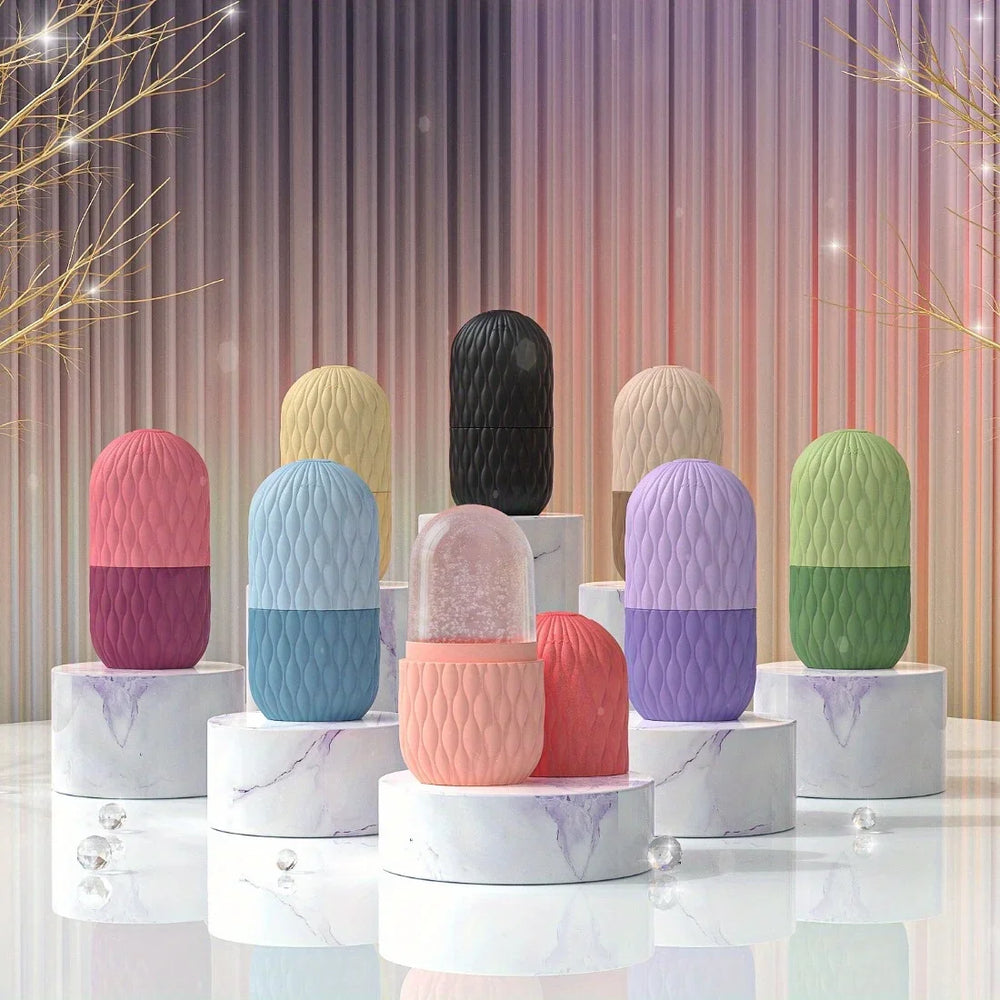 Facial Ice Roller – Reusable Silicone, 9.6cm, With Storage Case