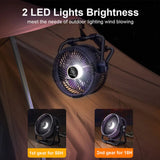 Camping Fan with 20,000mAh Battery, LED Light & Remote Control - WindMate