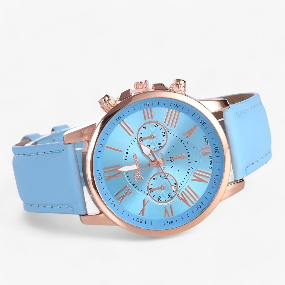 Camille – Luxurious Waterproof Women's Watch with Leather Strap