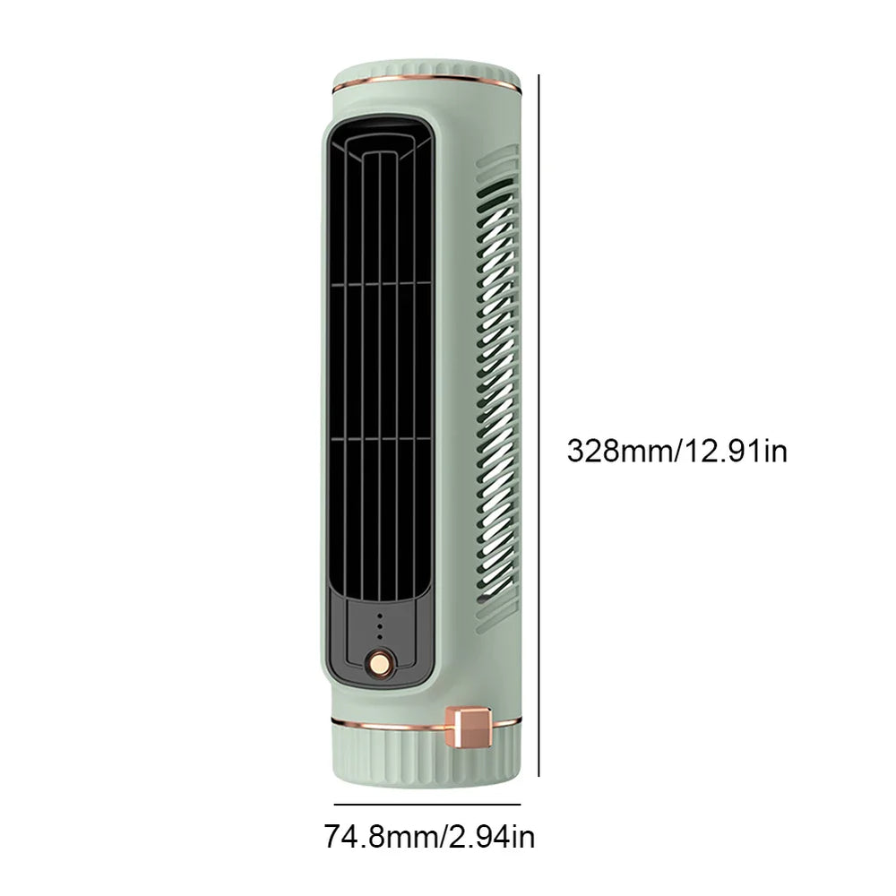USB Tower Desk Fan – 3 Speed Settings, Quiet Motor & Compact 32.8cm Design