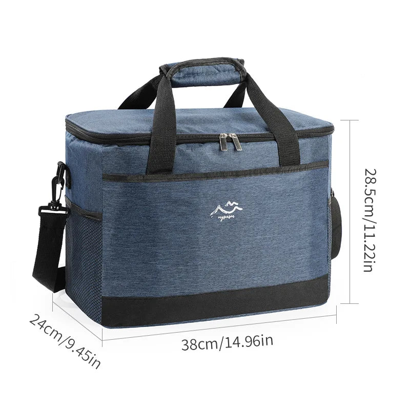 Insulated Cooler Bag – Oxford Fabric, Shoulder Strap & Mesh Pocket
