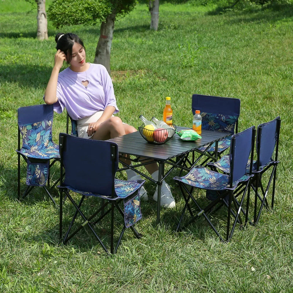 Folding Camping Chair with Carry Bag – Steel Frame, 100kg & Compact