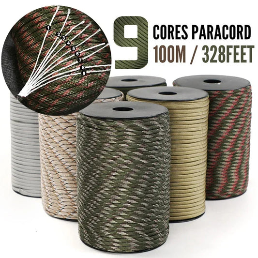 4mm Paracord Utility Rope – 9-Strand Core, 295kg Strength & 50/100m Lengths