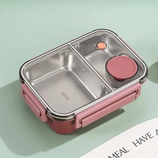 Insulated Stainless Steel Lunch Box – Leak-Proof, Bento Compartments & 304 Steel