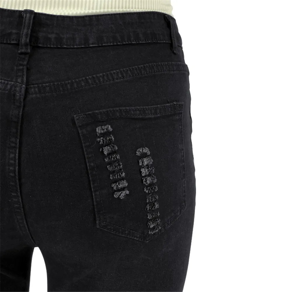 Plus-Size Stretch Flared Jeans for Women - Comfortable & Stylish Denim Trousers
