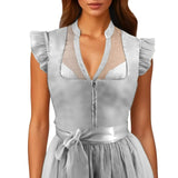 Dirndl Blouse with Flounce Sleeves – Leni Oktoberfest 2025