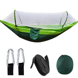 Camping Hammock with Mosquito Net – 210T Parachute Nylon, 200kg Capacity & 260×140cm