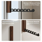 Folding Wall-Mounted Clothes Rack – Wood & Metal, Space-Saving Garment Bar