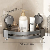 Kalsten | No-Drill Suction Powered Corner Bathroom Organizer