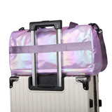 Holographic Gym Duffel Bag – Nylon, Shoe Compartment & Adjustable Strap