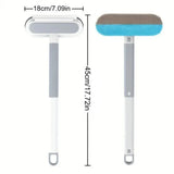 Window Cleaning Brush – Dual-Sided Dry & PVA Wet Pad, 45cm Handle