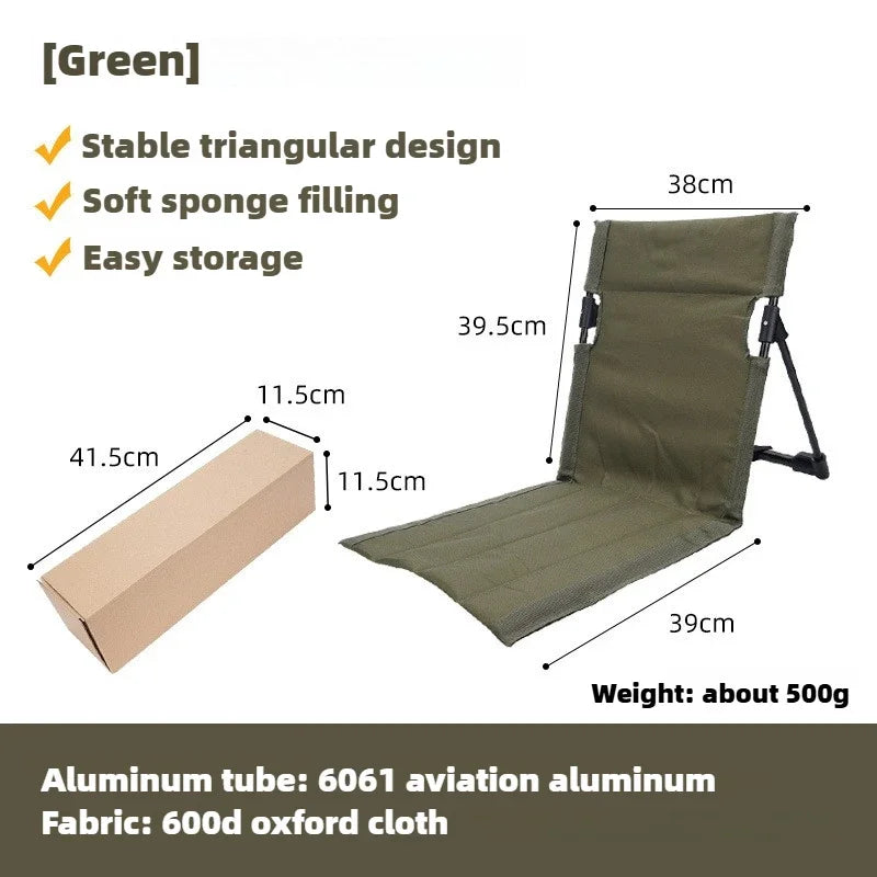 Folding Camping Chair – Aluminum, Padded Seat & Lightweight Portable