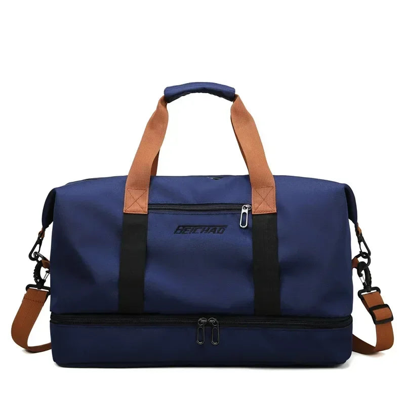 Gym Duffel Bag – Shoe Compartment, Wet-Dry Separation, Water-Repellent 46×28×25cm