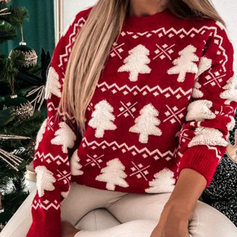 Enhanced Product Title: "Katy's Sweater | Festive Women's Christmas Sweater with Christmas Tree Design" 

This title is optimized for clarity and includes relevant keywords that potential customers might search for.