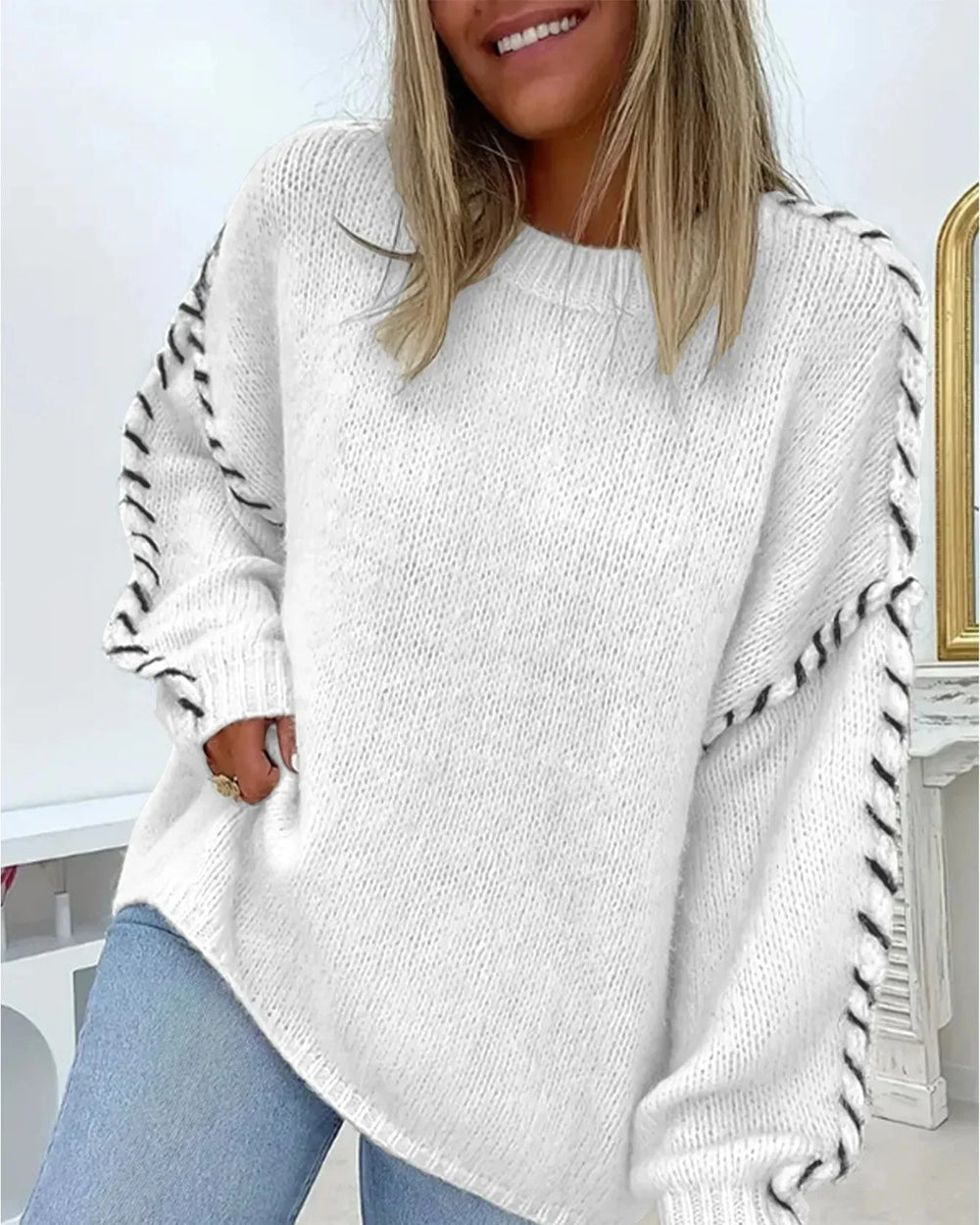 Enhanced Product Title: "Amara Casual Warm Knit Sweater for Women - Cozy & Stylish Pullover" 

This title includes relevant keywords for better visibility on Google Shopping while maintaining clarity and appeal.