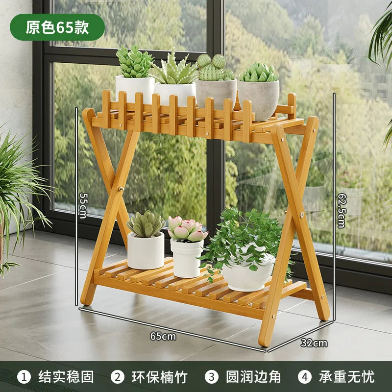 Optimized Product Title: "2-stöckiges Bambus-Pflanzenregal mit dekorativem Zaungitter – Stilvolles Pflanzenregal für Innen- und Außenbereich" 

This title includes relevant keywords while enhancing clarity and appeal for potential buyers.