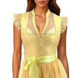 Dirndl Blouse with Flounce Sleeves – Leni Oktoberfest 2025